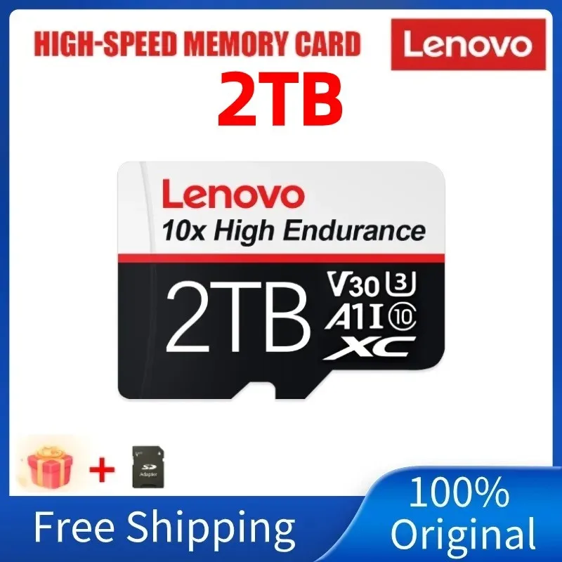 Kartu memori Flash SD/TF Lenovo 2TB kompatibilitas Super 1TB 512GB 128GB kartu SD mikro Tf untuk kartrid Game Flash EZ tahan air