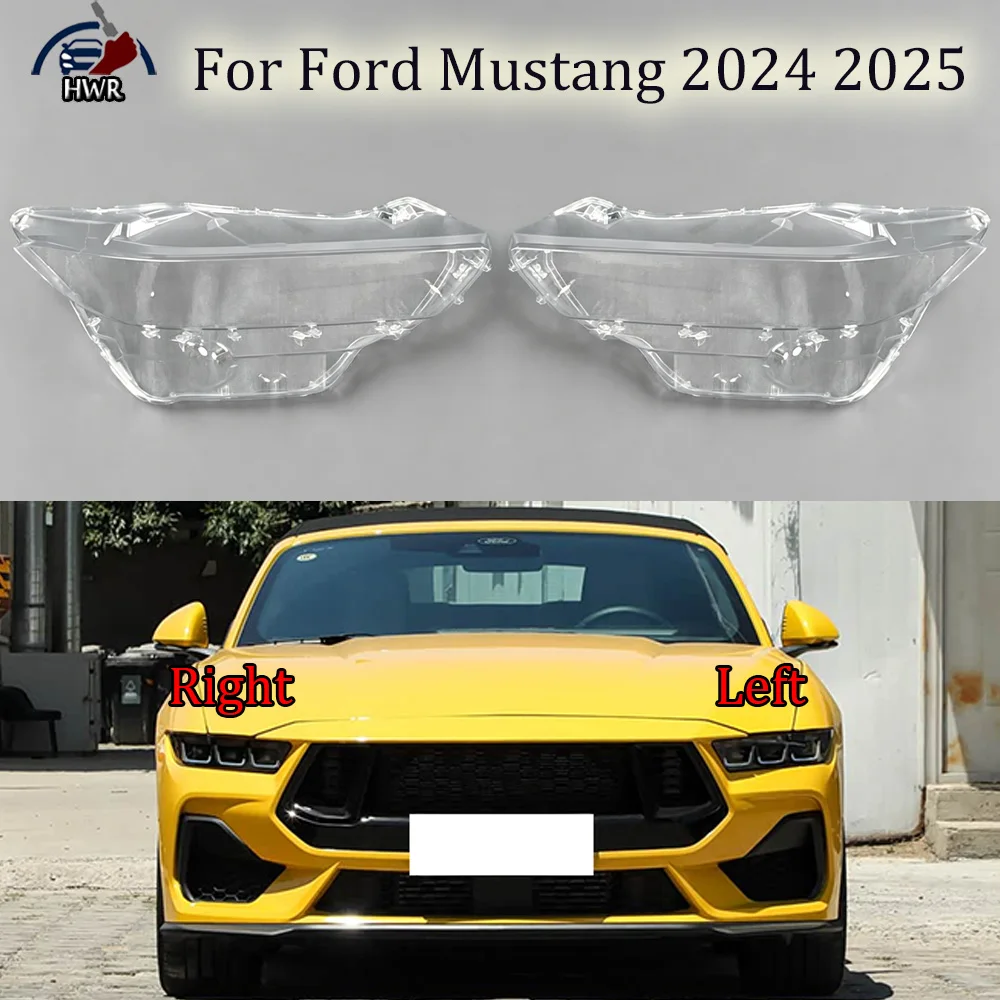 Auto-Zubehör Scheinwerferlinsenabdeckung 2024-2025 Für Ford Mustang Scheinwerfergehäuse Lampenschirm Transparente Abdeckung Plexiglas