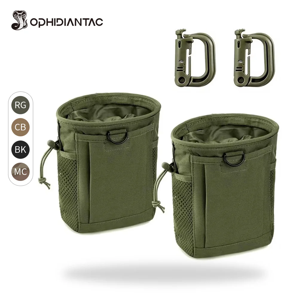 OPHIDIANTAC Molle Dump Pouch,Hunting Magazine Recovery Pouch Drastring Ammo Bag Belt Waist Fanny Pack Adjustable Holster Bag