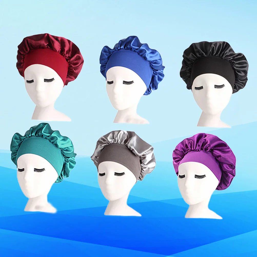 6 Pcs Chemotherapy Hair Care Sleep Hat Headband with Sleeping High Elasticity