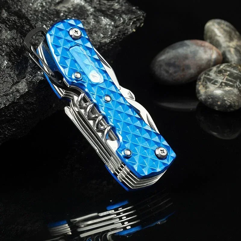 

New Outdoor Multitool Folding Swiss Knife Camp EDC Knife Portable Scissors Bottle Opener Military Fold Pocket Knife Protect Tool