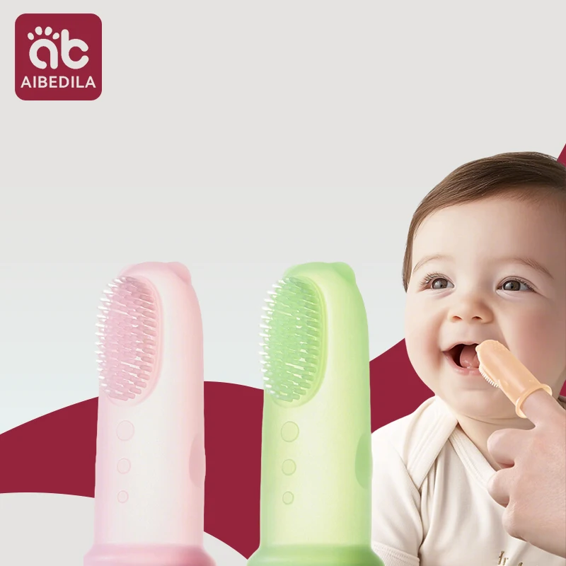 

Детская мягкая зубная щетка на палец, не содержащая бисфенола А, силиконовая щетка для чистки зубов младенцев, пищевой силикон, уход за полостью рта ребенка
