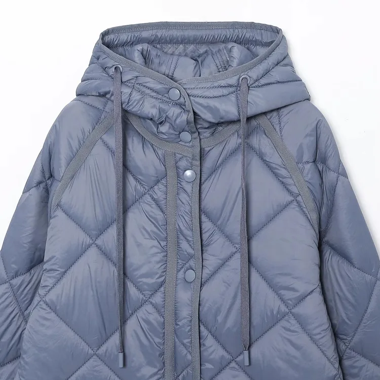 JNLEAOG Faionable Long Cotton Jaet Women's Design Street Sle Autumn New Arrival Hooded Mid-Length Coat 2969249