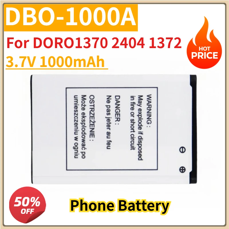 

New Replacement Mobile Phone Battery 3.7V 1000mAh DBO-1000A for DORO1370 2404 1372