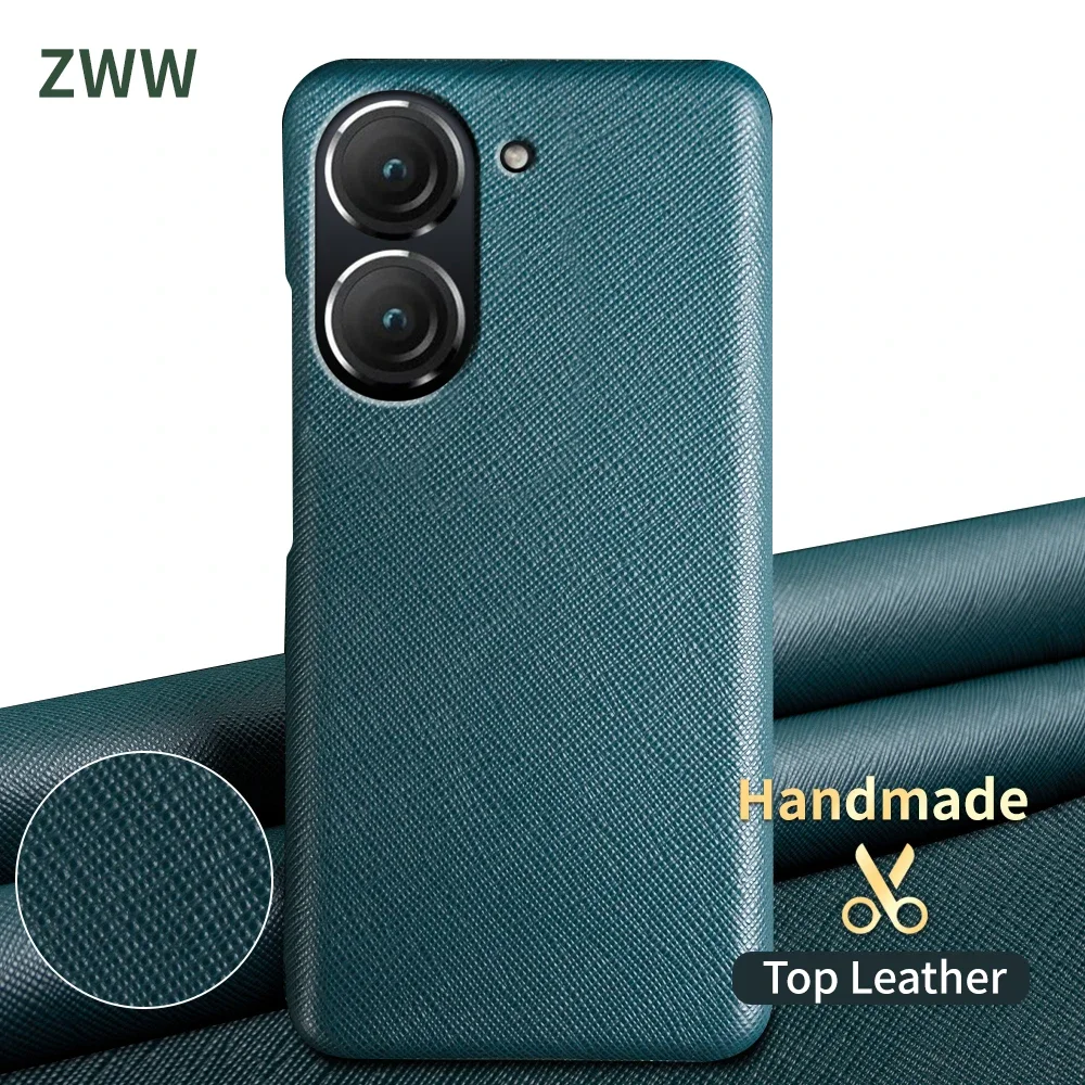 Premium Real Genuine Leather Case For Asus Zenfone 9 Phone Cases And Zenfone 8 Funda Cover Back Coque Protector Capa Shell