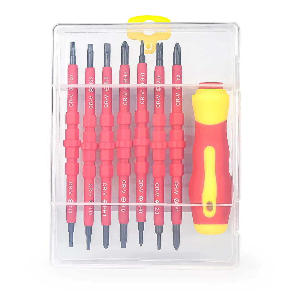 

8 In 1 Screwdriver Set Electrician Multi-purpose Insulated Screwdriver Kit Dual-purpose Screwdriver Repair Tool Set Hand tools