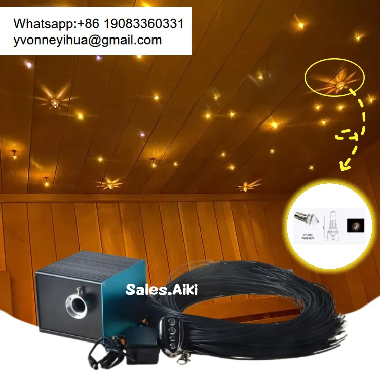 RGBW Twinkle LED Fiber Optic Star Ceiling Sauna Light Starry Sky Fiber Optic Sauna Star Lighting Kit Ceiling Set For Steam Room