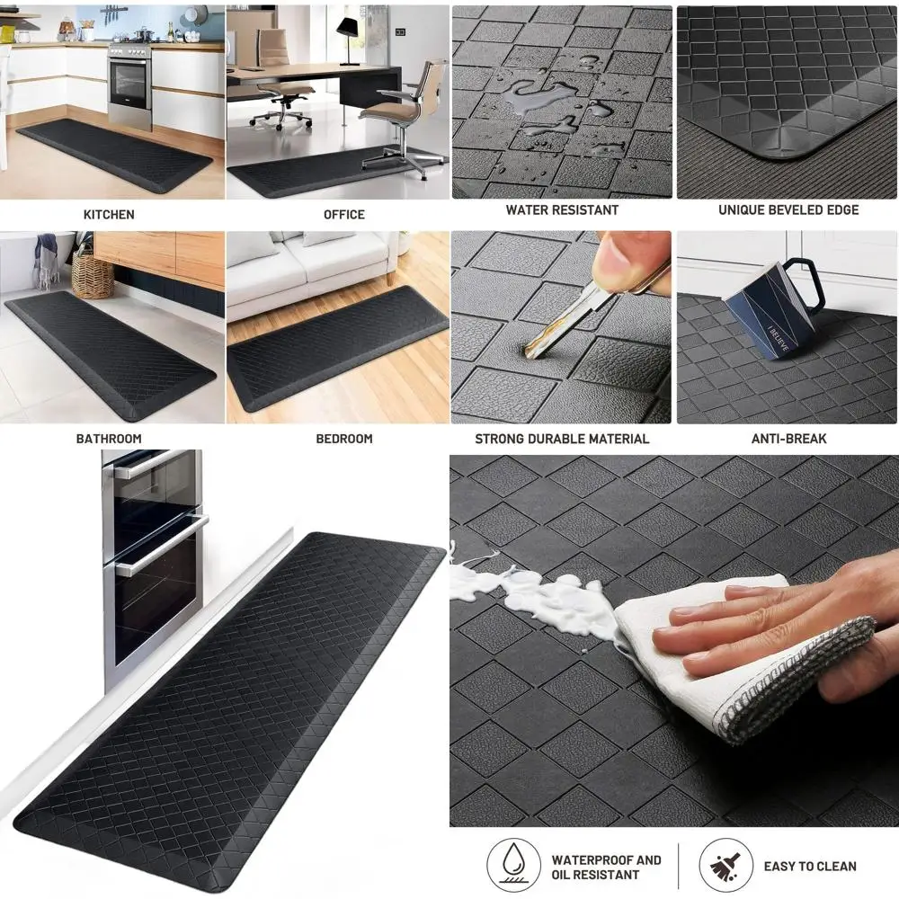 

4/5 Толстый кухонный коврик против усталости — водонепроницаемые, нескользящие коврики для кухни, офиса, зоны раковины