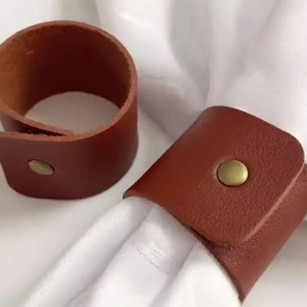 

12PCS Fake Napkin Rings Modern Rustic Home Hotel Party Supplies Decoration Handmade Farmhouse Fall Table Decor
