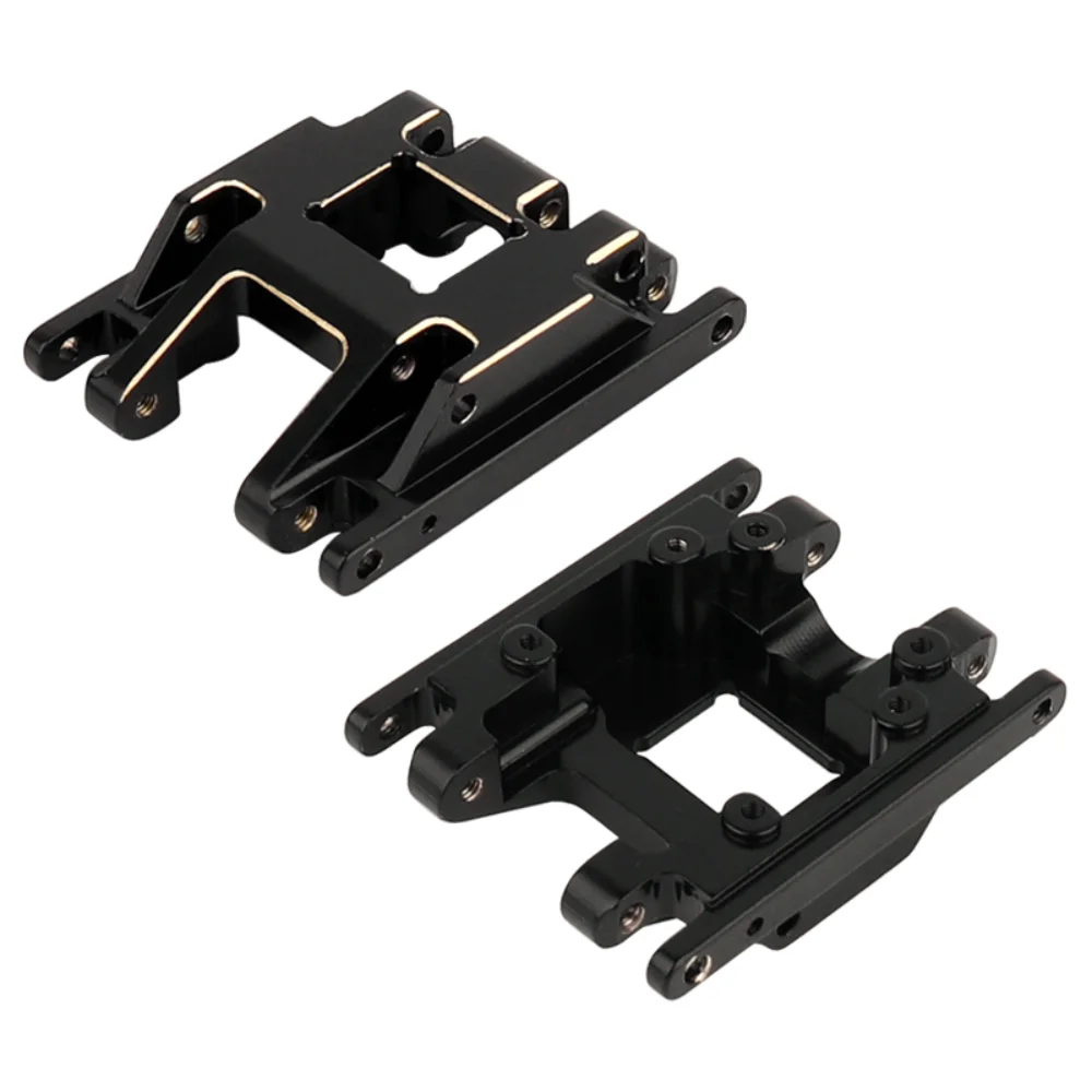 TRX4m Black Coating Completed Brass Skid Bottom Plate Transmission Mount for 1/18 TRX4-M RC Crawler Car Metal Upgrade Parts