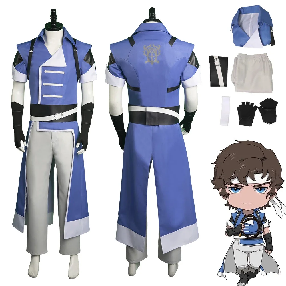 

Anime Castle Fantasy Richter Belmont Cosplay Costume Top Pants Outfits Men Adult Halloween Carnival Party Disguise Suit