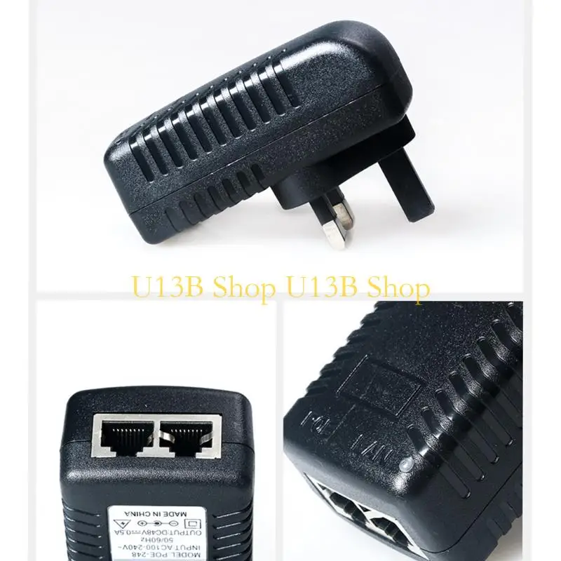 U13B Compactly POE Power Adapter For Surveillances Cameras 12V To 48V Output Option