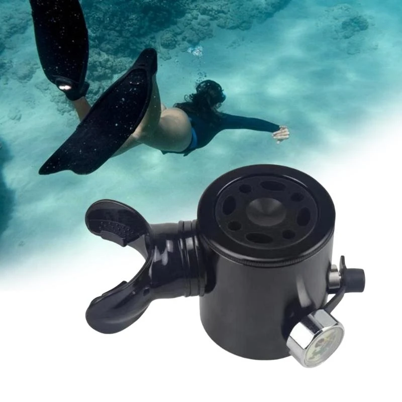 

G6DE Breathing Valves Head with Gauge Breathing Tube Diving Regulator for Diving