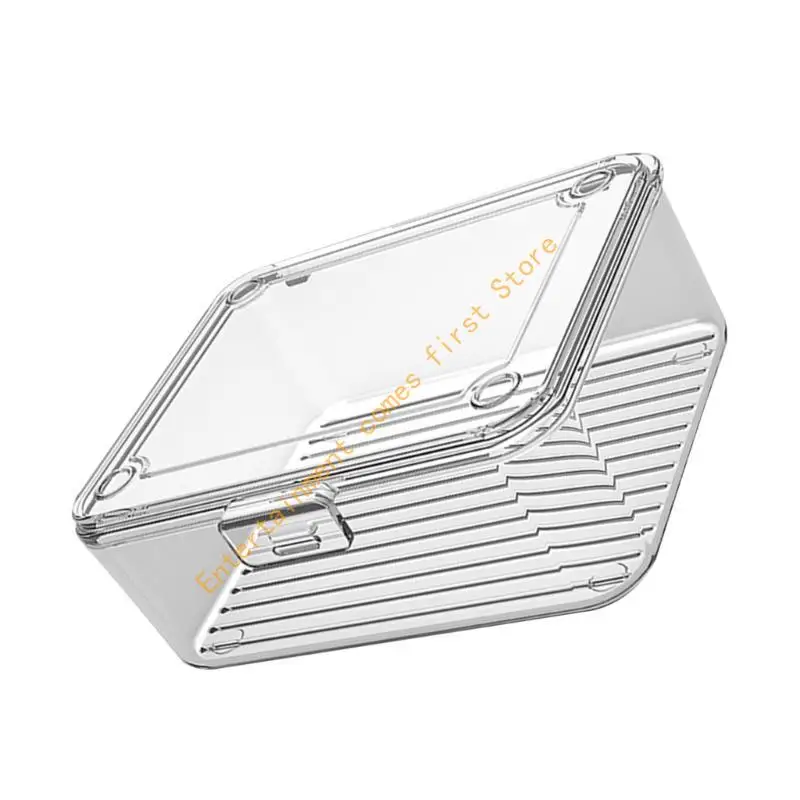 Convenients Clear Card Storage Box for Card Organization Playings Cards Storage Box Secure Closures for Easy Managements 55KD