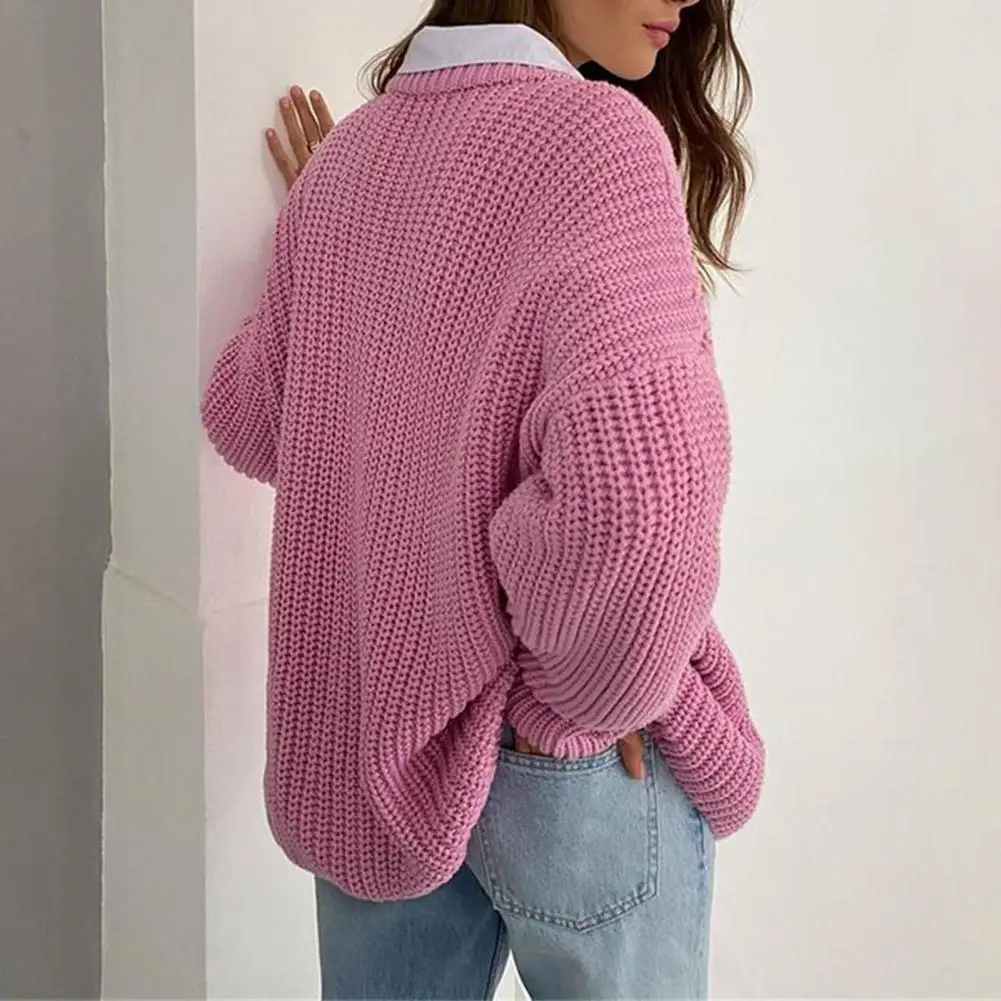 

Loose Vintage Harajuku Lantern Long Sleeve Women Sweater Korean Autumn Winter Knitwear Soft Warm Tops Chic Solid Femme Sweater