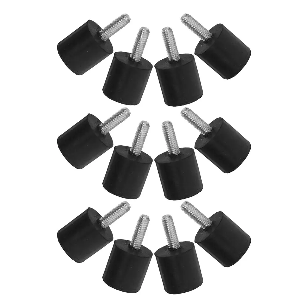 

12Pcs M6 Screw Adjustable Furniture Levelers Rubber Feet Pads Anti-Slip Floor Protection Noise Reduction for Tables Cabinets