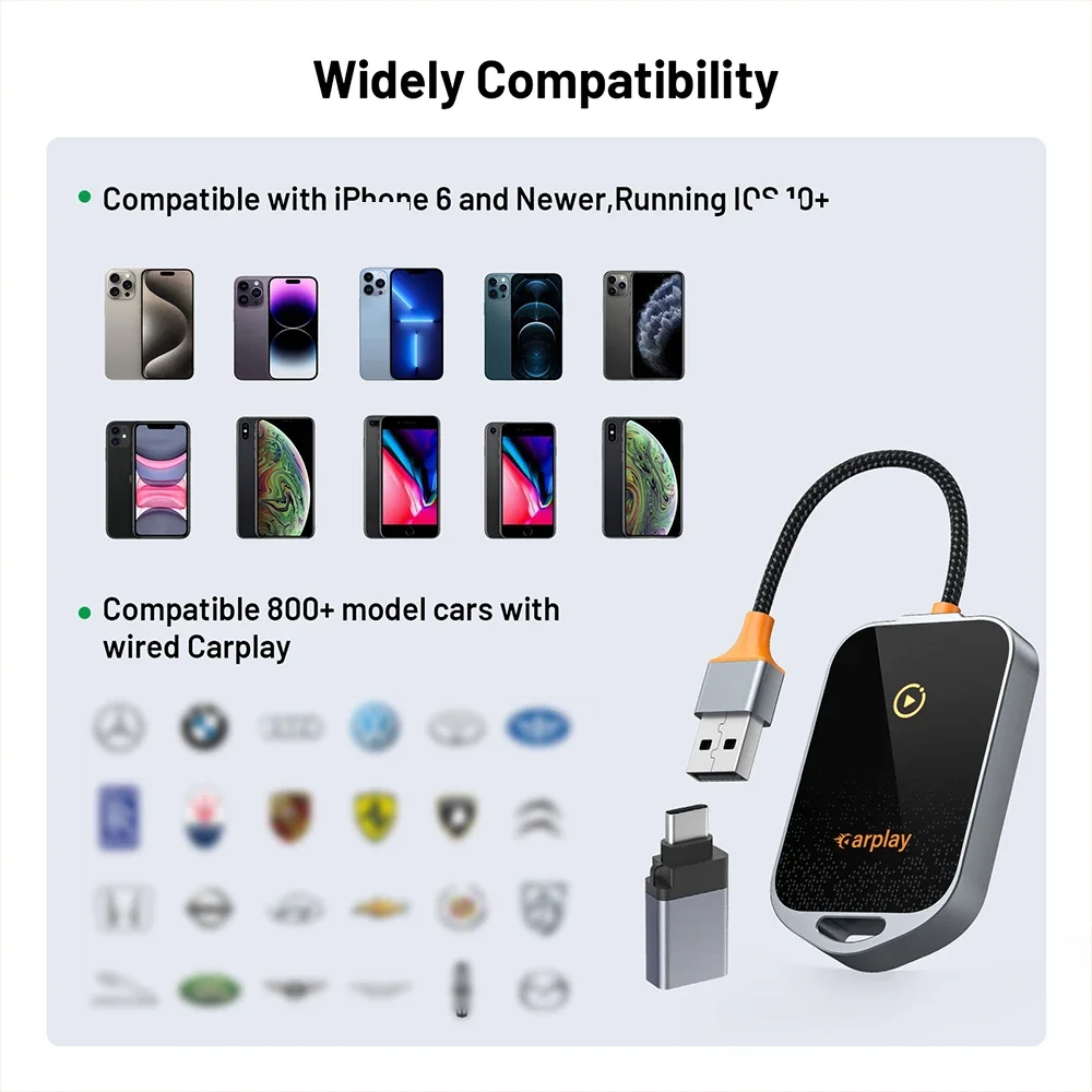 Topleo Wireless Carplay Ai Box Car Mini Radio Carplay Dongle Portable Universal Portatil Auto Adapter Wireless Carplay Ai Box