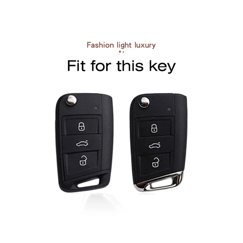 Für VW Volkswagen Golf 7 MK7 Tiguan MK2 TPU Shell Fob Auto Flip Schlüssel Fall Abdeckung für Seat Ateca Leon FR Ibiza Skoda Octavia Kodiaq – Detail 1