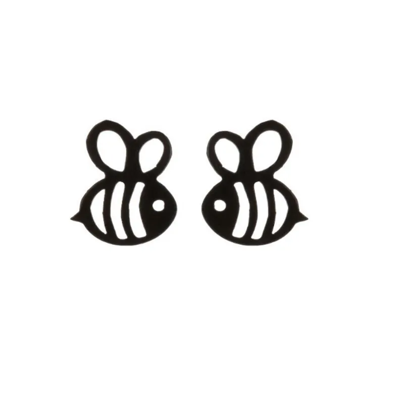 New Fashion Simple Black Triangle, Bee, Elephant, Skate, Ladies Earring Gift Wholesale