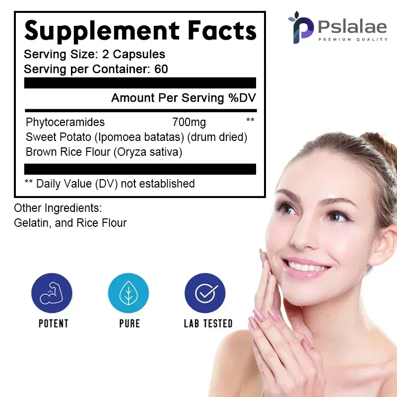 Phytoceramides Capsules - Supports Skin Whitening, Anti-Oxidation, Anti-Aging, Even Tone & Long-Lasting Radiance