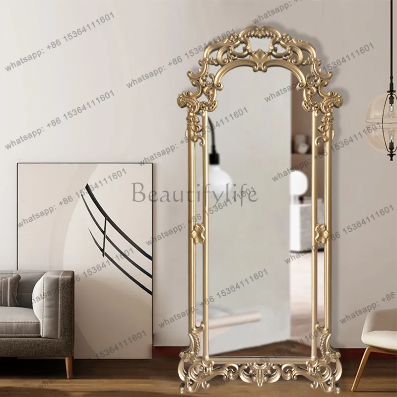 Standing Luxury Decorative Mirrors Nordic Big Living Room Mirrors Full Body Gold Long Princess Espejos