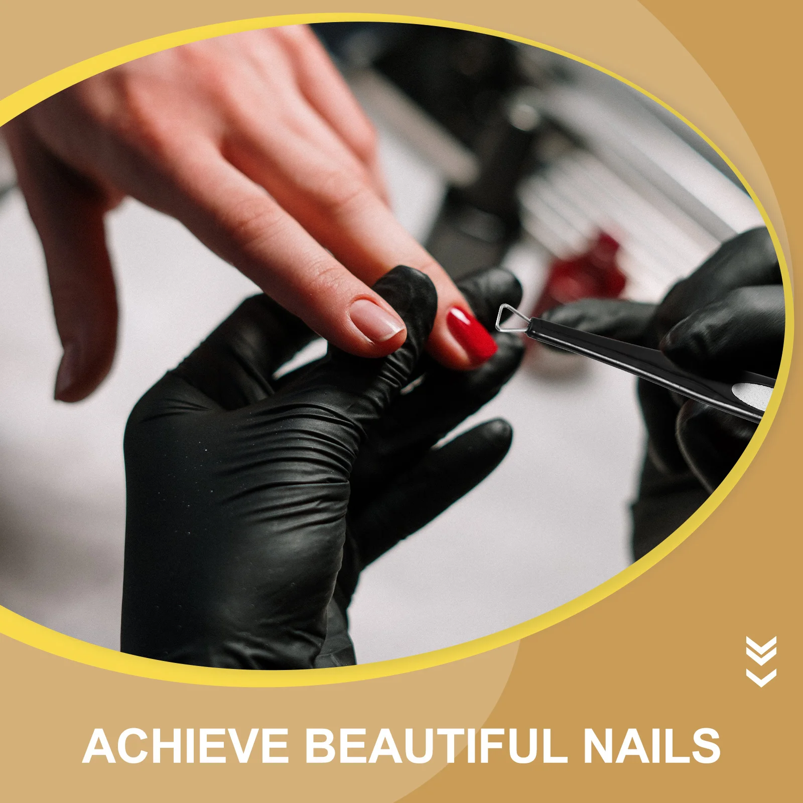 Strumento per la cura delle unghie con spingipelle per unghie in acciaio inossidabile, per rimuovere lo smalto gel, per unghie dei piedi, in metallo