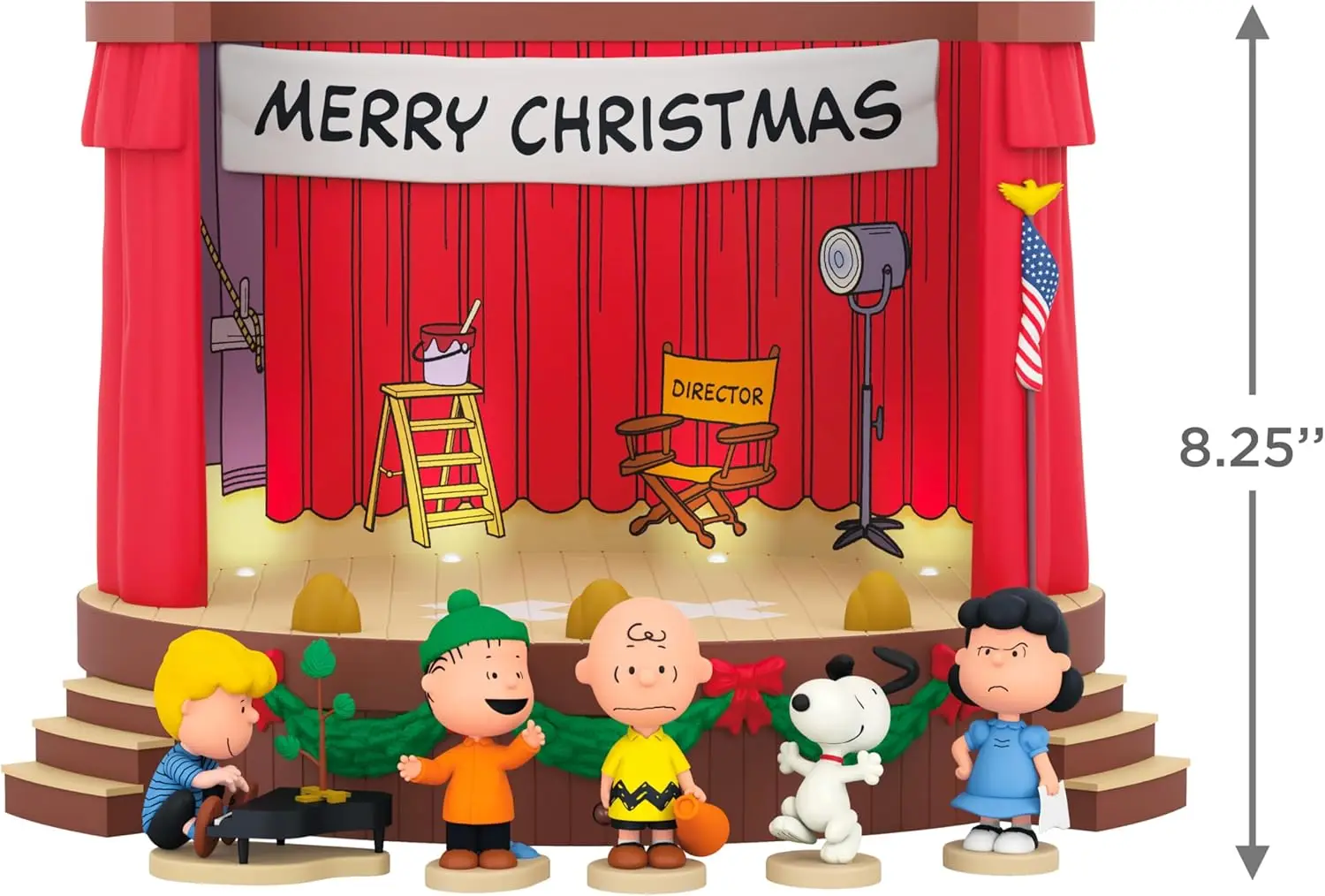 2025 Peanuts Gang Christmas Decoration with Light & Sound, Perfect Gift for Fans