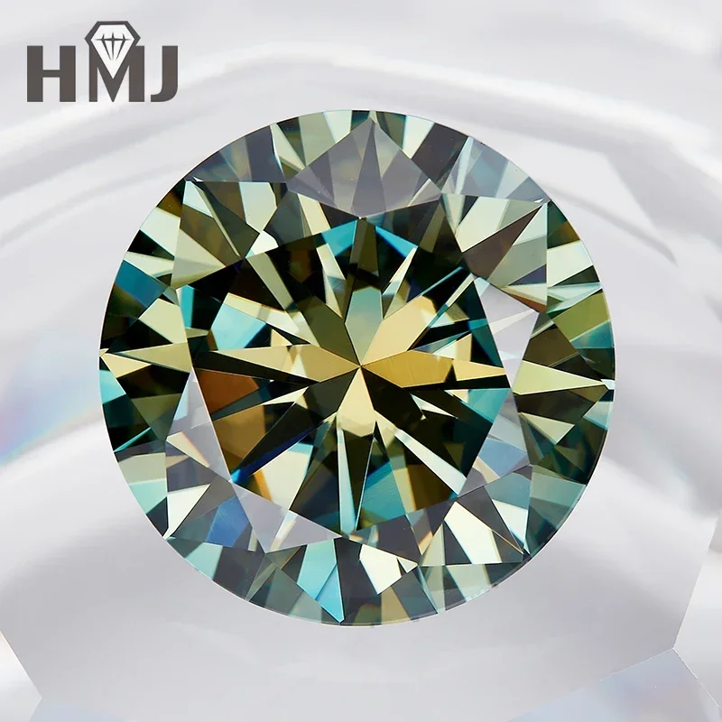 [ Never Fade ] Wholesale Factory GRA VVS1 Original Green Moissanite Loose Stone 0.1ct-20ct Lab-Grown Moissanites Diamond