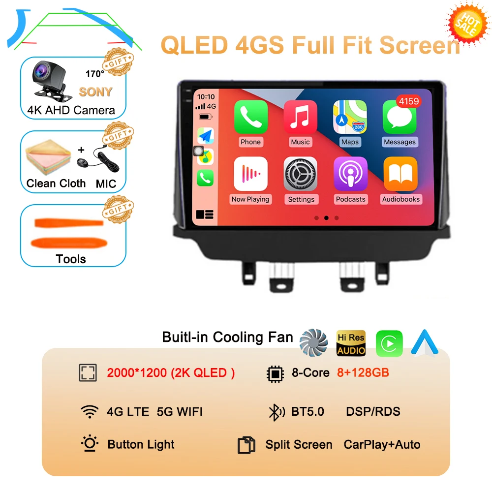 Auto radio Android 16 voor Mazda CX-3 CX3 Mazda 2 DK 2014 - 2021 Multimedia Videospeler QLED GPS Navigatie Draadloze Carplay Auto