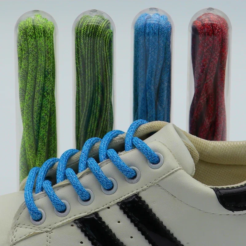 4 Colors Nice Selection 5MM Green Red Blue Colorful Mixed Color Durable Hiking Rope Fashion Traveling Sneaker Lace Top Quality