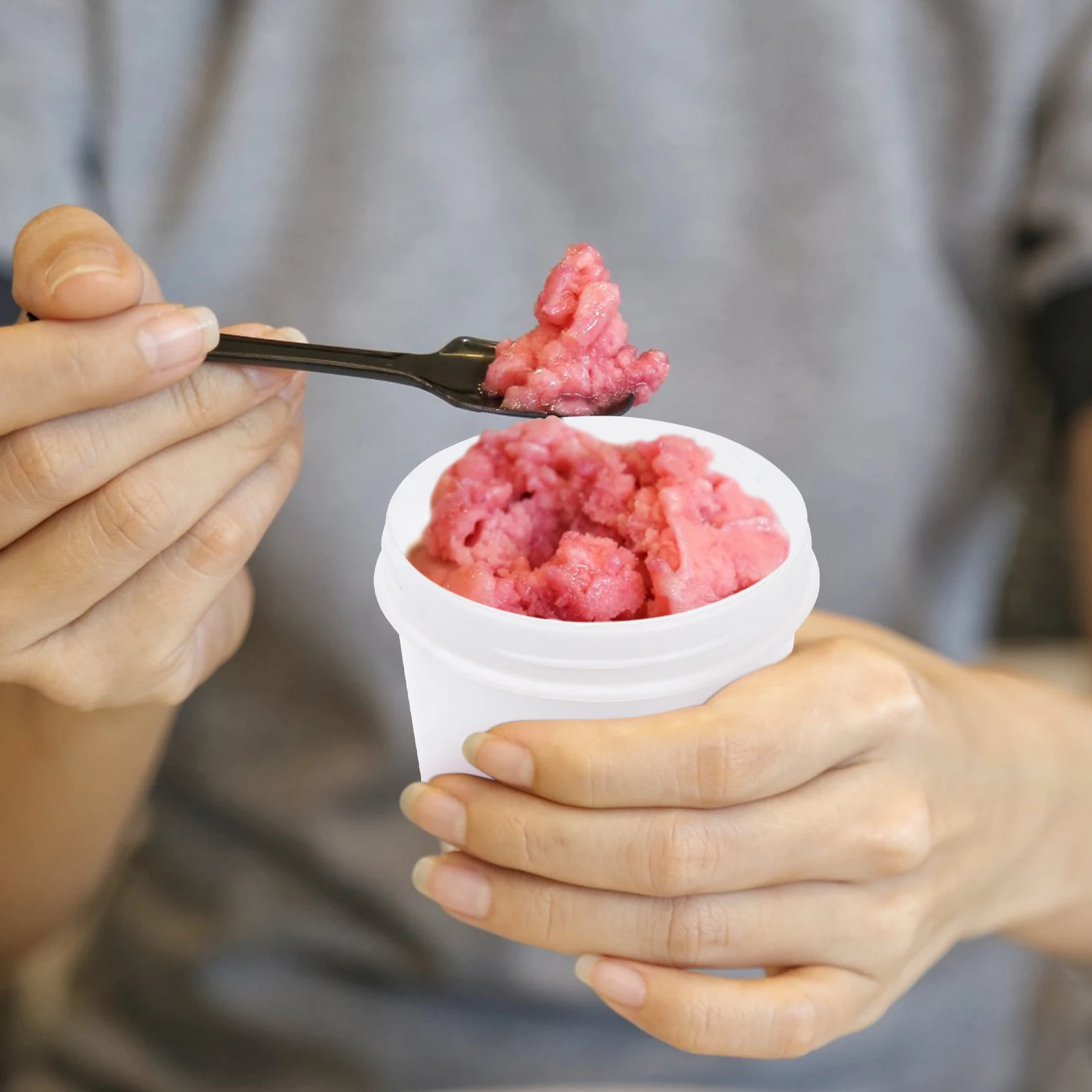 

Plastic Dessert Cups Ice Cream Container Freezer Boxes Disposable Yogurt Storage Kitchen ganization Sorbet Food