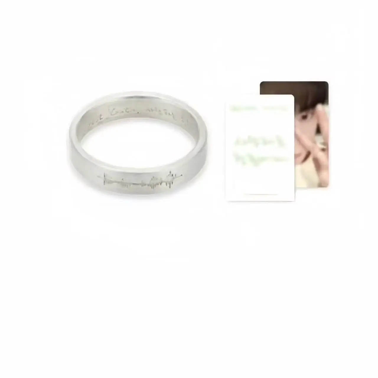 Kpop DoYoung Peripheral The Same Sliver Ring 6 7 8 Three Dimensions Fans Collection Lettering Simple Accessories