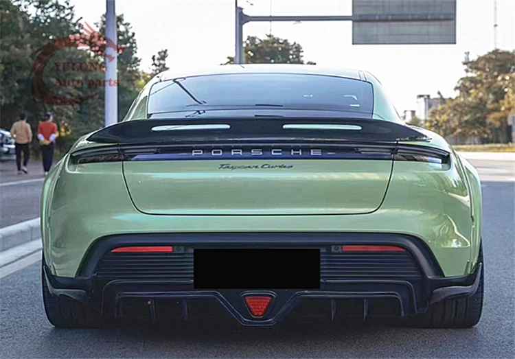 High quality C style carbon fiber rear diffuser rear lip for Porsche taycan turbo/turbo s body kit