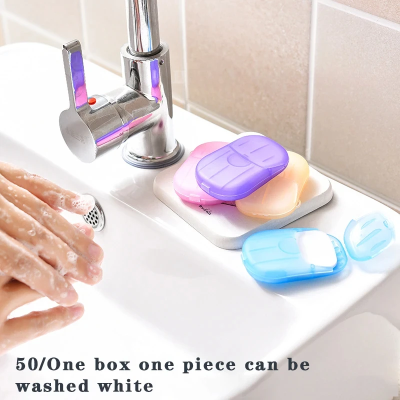 Portable Bathroom Soap Slices Bath Hand Washing Slice Sheets Outdoor Travel Scented Foaming Soap Paper Bath Clean Soap Tablets