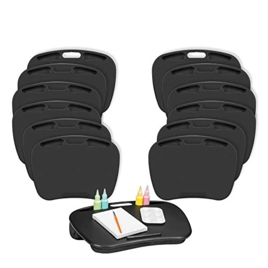 

Настольная подставка MyDesk с полкой для устройств и держателем для телефона - черная - подходит для ноутбуков до 15,6 дюймов - упаковка из 12 штук - артикул 44008