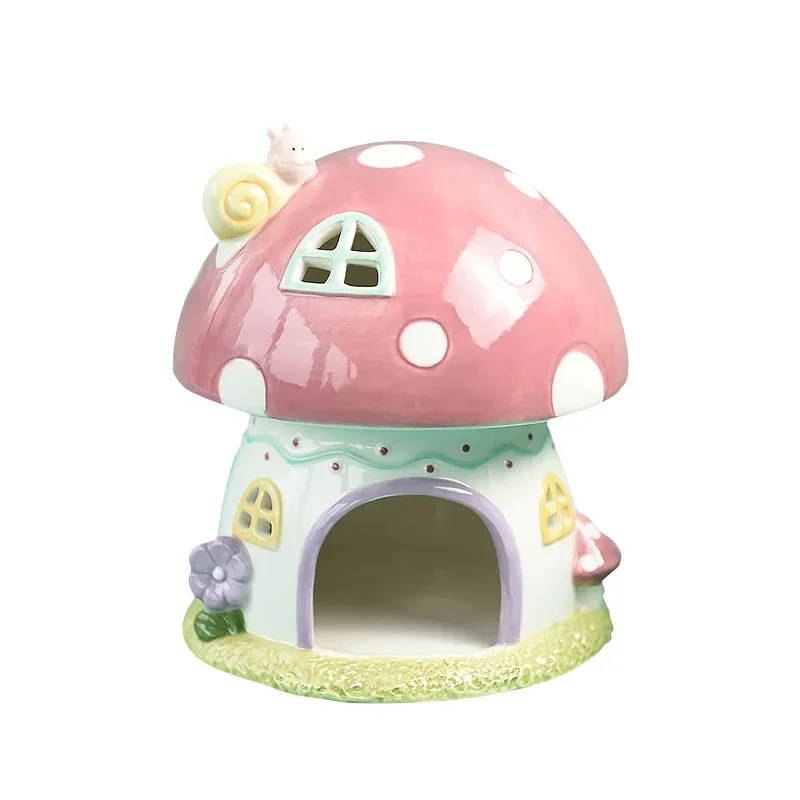 

Cute Hamster House Ceramic Guinea Pig Hamster Cage Pet Bed Small Animal Nest For Rodent Chinchilla Guinea Pig Rat Hedgehog