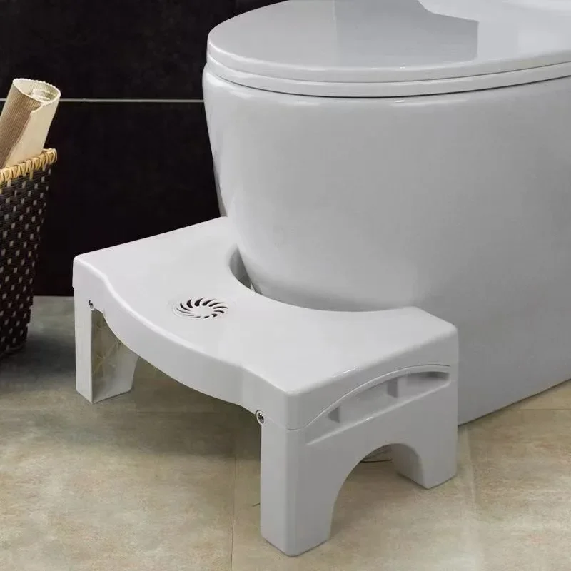 Folding toilet stool, bathroom plastic anti slip, elderly, pregnant, children\'s special thick cushion footstool