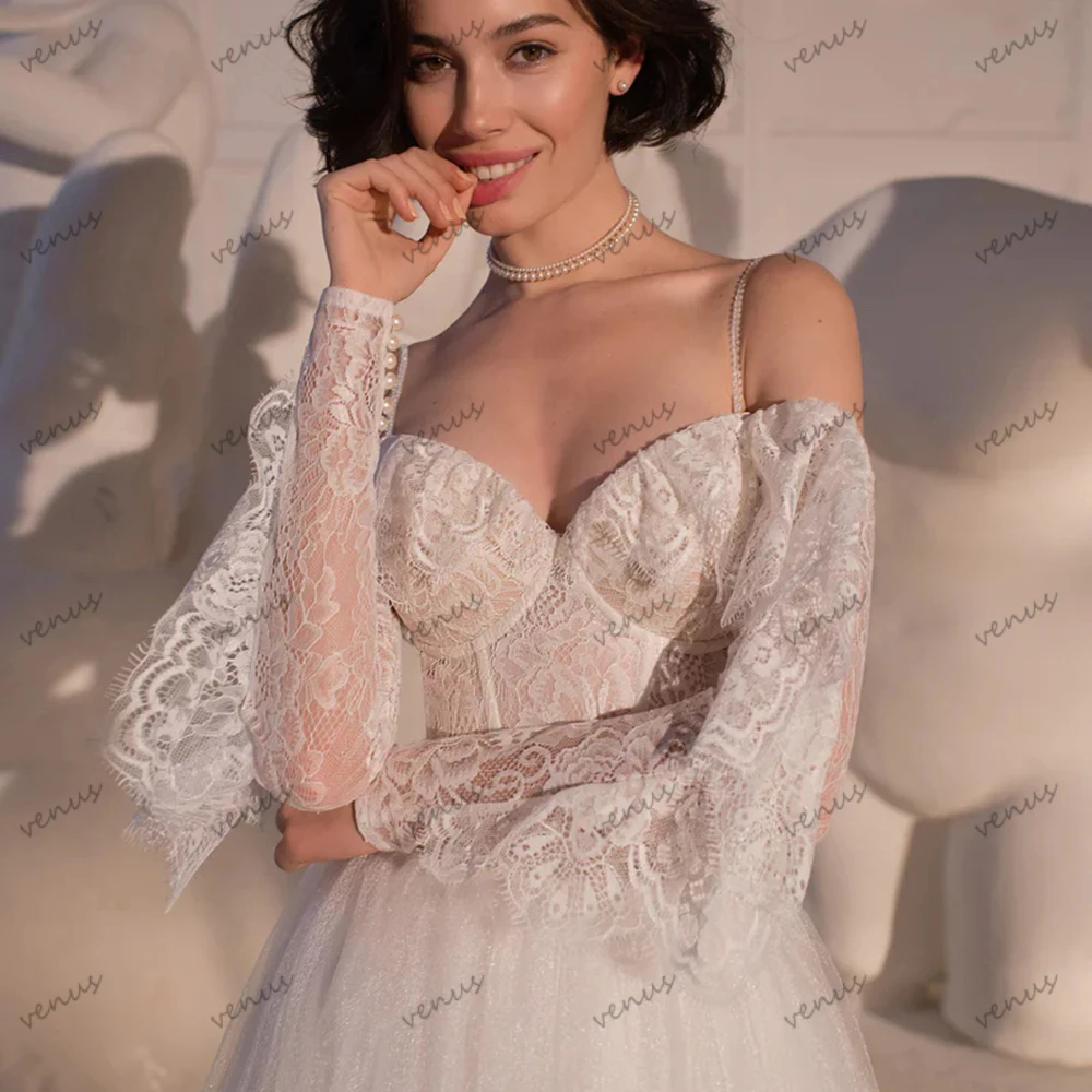 

Glamorous Wedding Dresses Charming Bridal Gowns Lace Appliques Off The Shoulder Robes Fabulous Vestidos De Novia Customized 2025