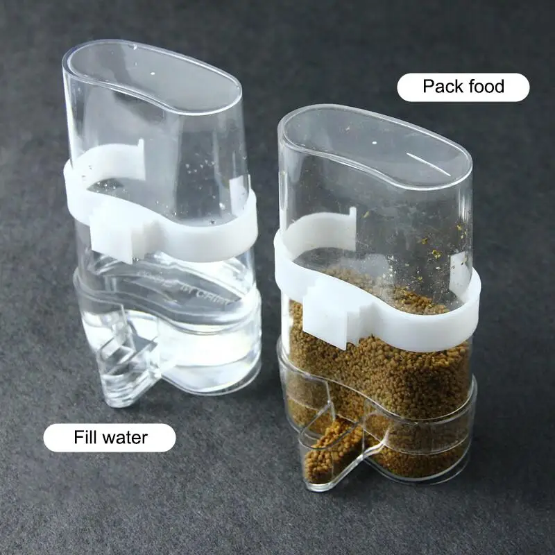 Automatic Bird Water Dispenser Detachable Transparent Bird Cage Water Feeder for Budgie Finch Canary Bird Raising