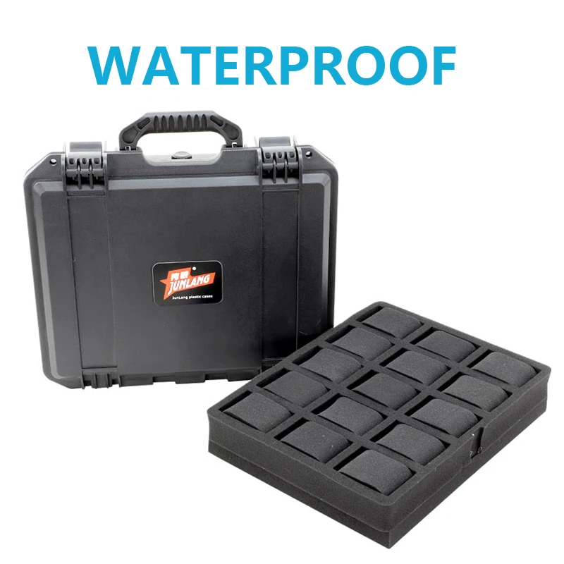 32 Slots Waterproof Watch Box Safety Equipment Case Portable Dry Tool Box Impact Resistant Case With Foam For Watches Storage