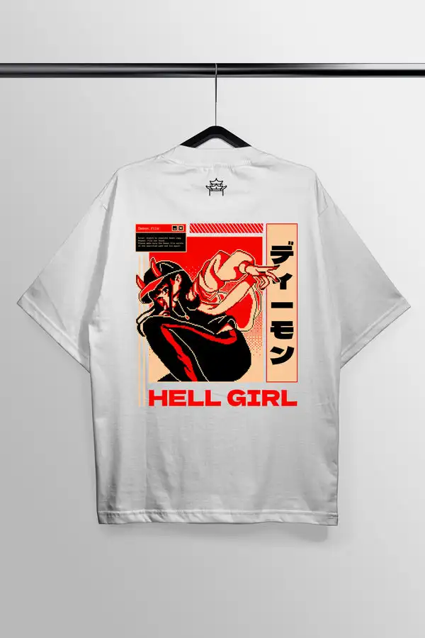 Hell Girl White Oversized Tee