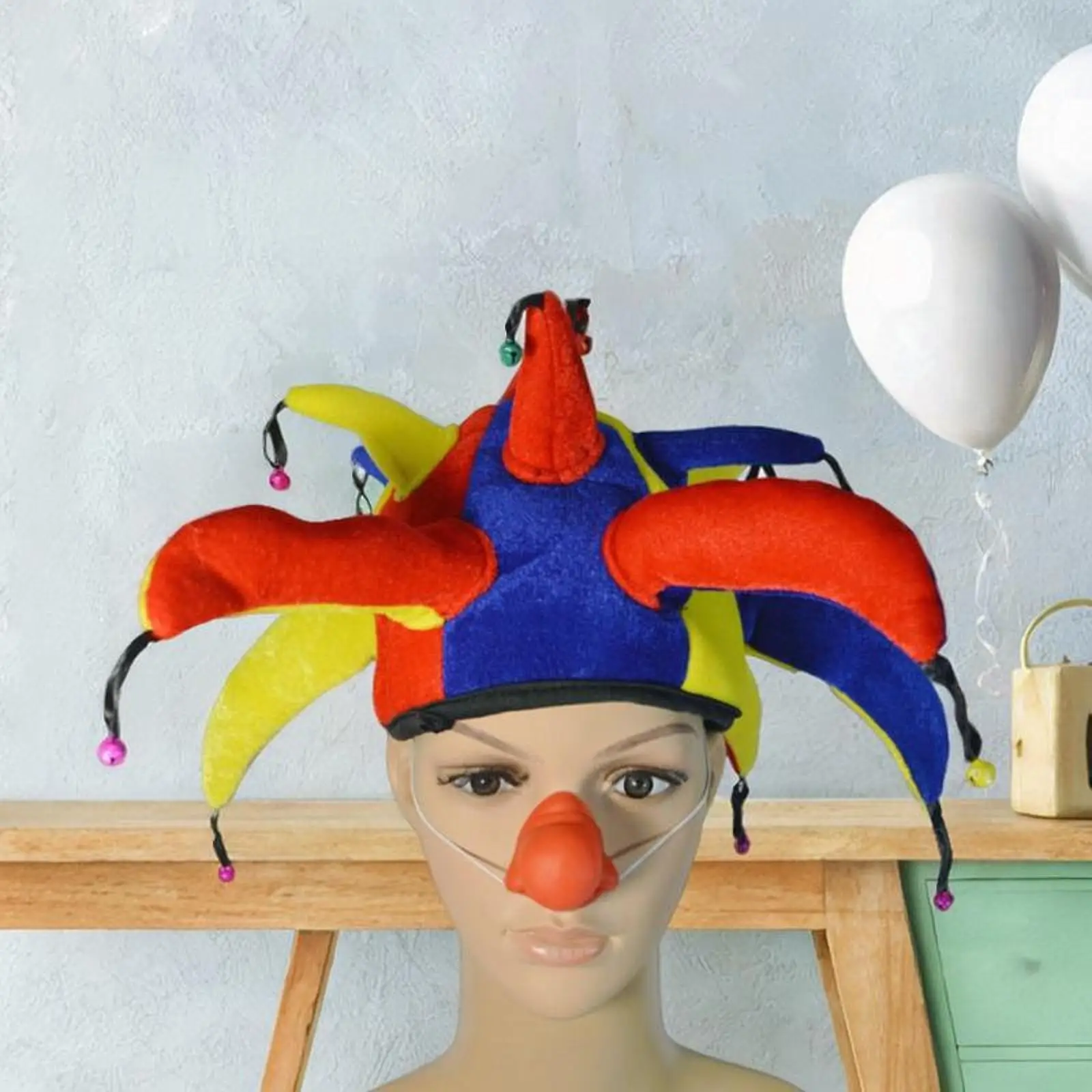 

Clown Hat Halloween Cosplay Dressing up Cap for Party Performance Show Holiday
