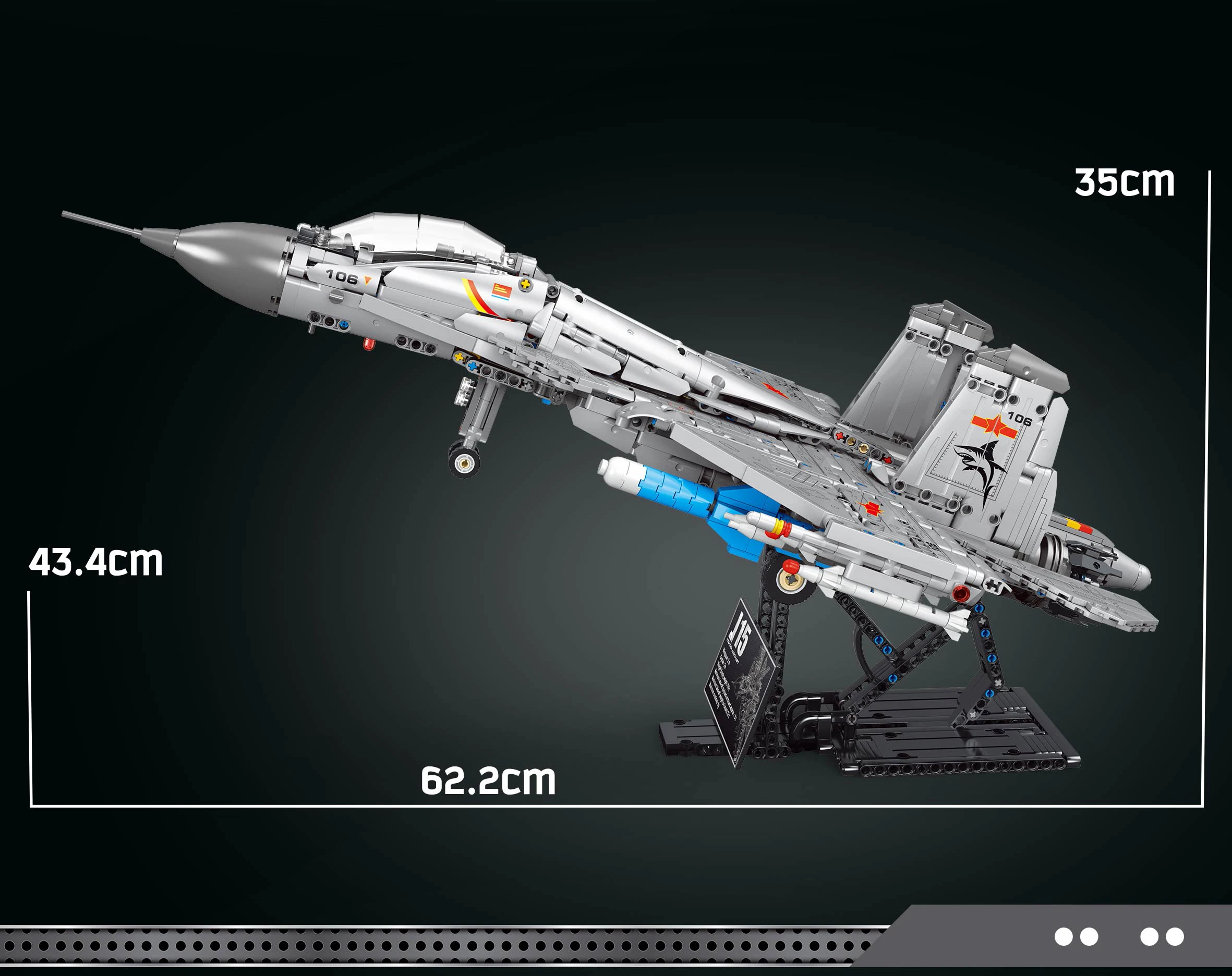 戦闘機J-15ビルディングブロックセット,t4026,moc,軍事,教育,子供のおもちゃ,クリスマスプレゼント