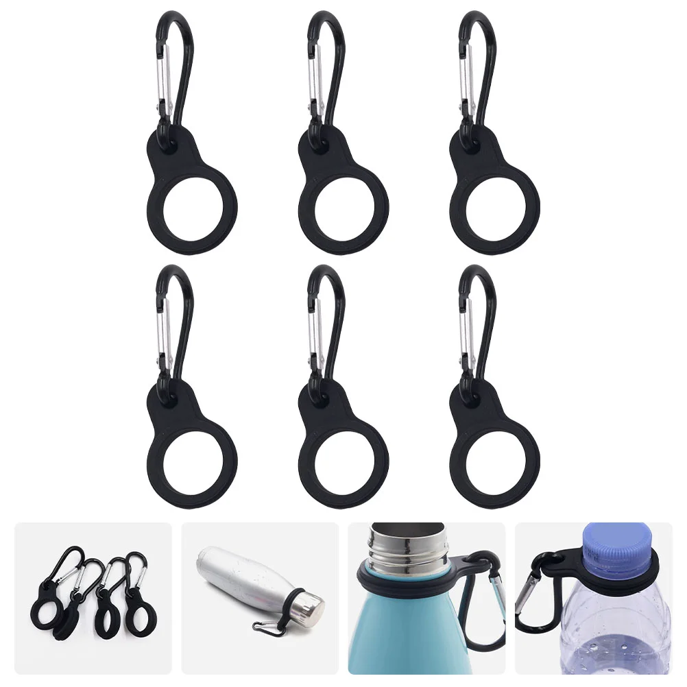 6 Pcs Kettle Buckle Camping Bottle Holder Hiking Water Portable Carrier Supply Accessory Wear-resistant Clip Travel