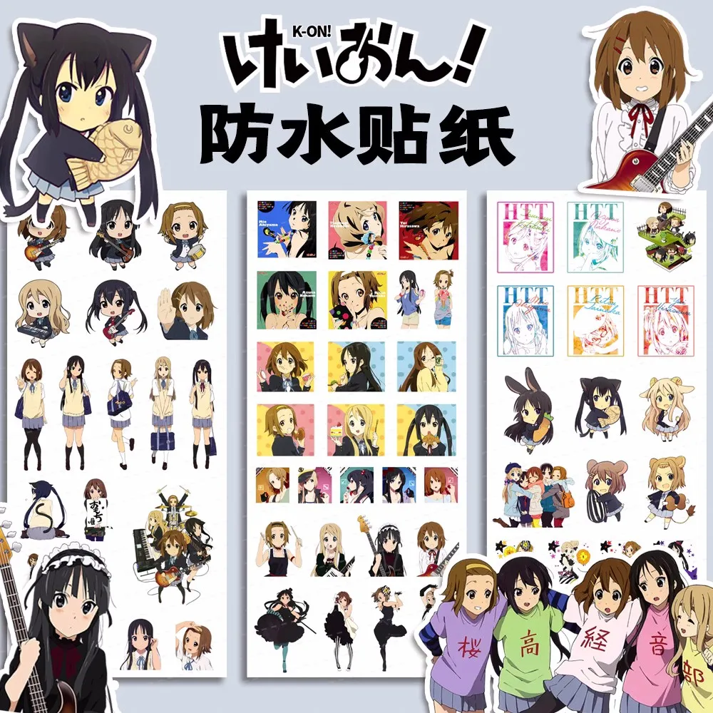 

3pcs/1pack K-ON！ Hirasawa Yui Akiyama Mio Stickers Crafts Scrapbooking Stickers 4859 Book Student Label Decor Sticker