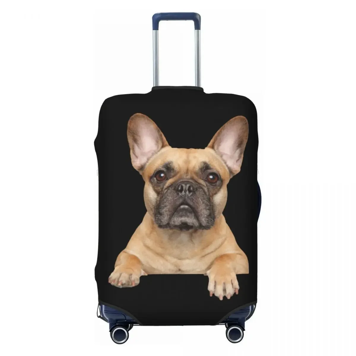 

Custom French Bulldog Luggage Cover Protector Cute Frenchie Dog Travel Suitcase Protective Cover for 18-32 Inch