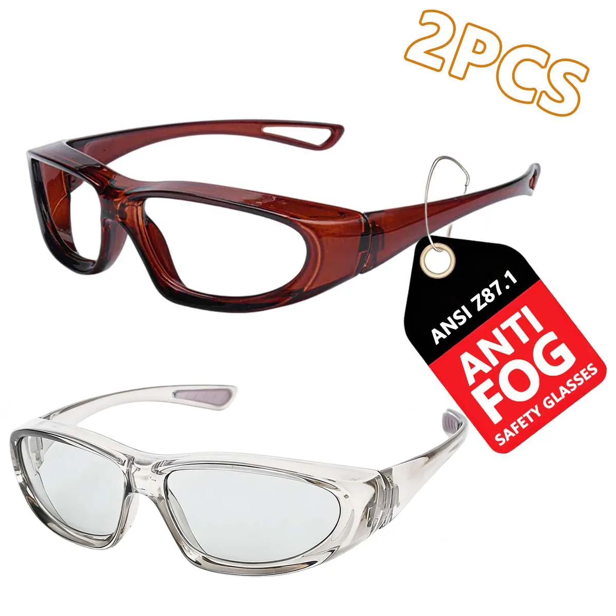 Gafas de seguridad antivaho, gafas de seguridad con certificación ANSI Z87.1, gafas de protección completa resistentes a los arañazos para hombres y mujeres, antipolen HM4