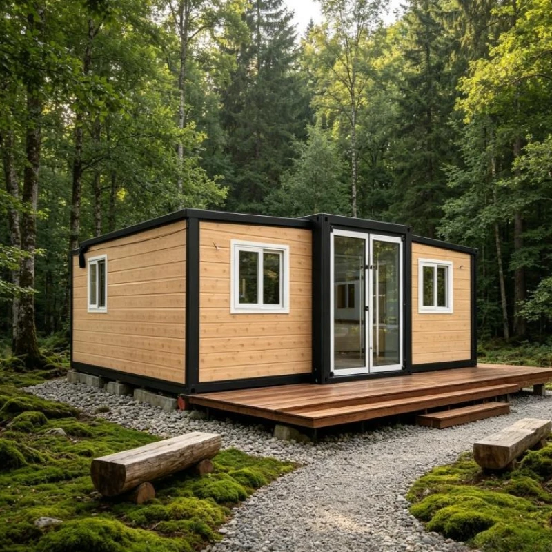 20/30/40ft Expandable Container House Solar Powered Prefab Modular Office Home 2 Bed 1 Bath Kitchen Workshop Durable