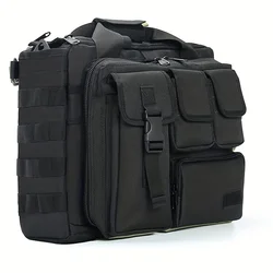 Tactical briefcase, tactical computer bag 14.1-inch -15.6-inch men's military laptop messenger multifunctional briefcase men's c