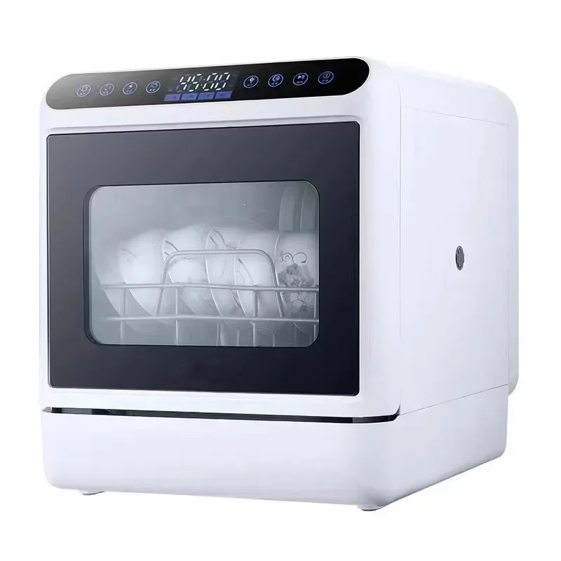 Новая бытовая настольная посудомоечная машина без установки. Автоматическая интеллектуальная мойка, дезинфекция и сушка с экспортным резервуаром для воды.